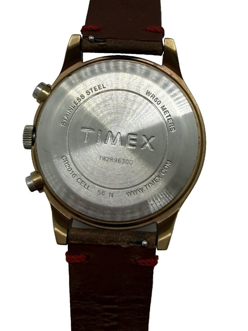 Timex MK1 Stainless Steel Chronograph Leather Strap Men's Watch TW2R96300 WR50M - Picture 2 of 8